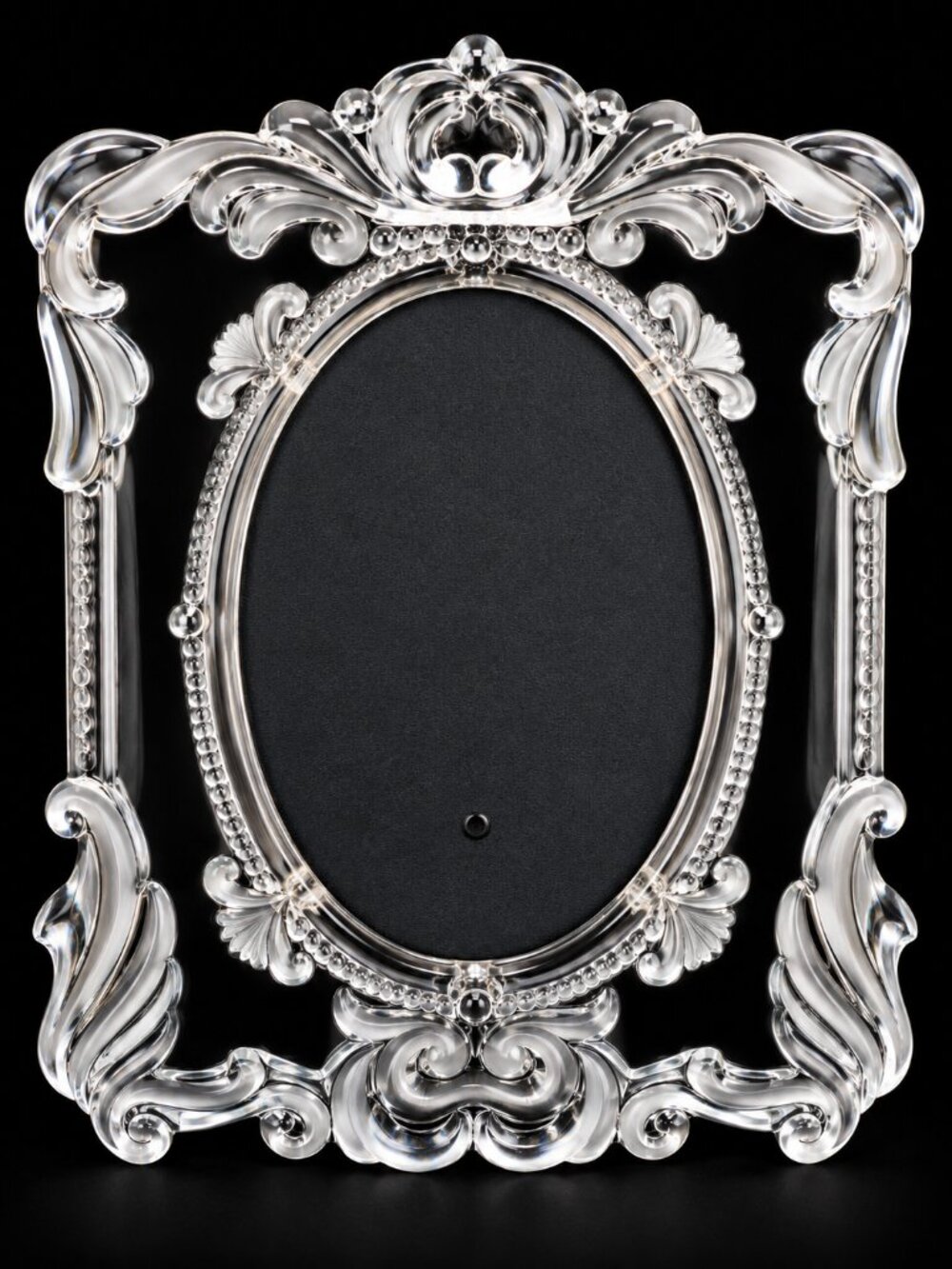 Mikasa Princess Crystal Oval Picture Frame Ornate Victorian Style